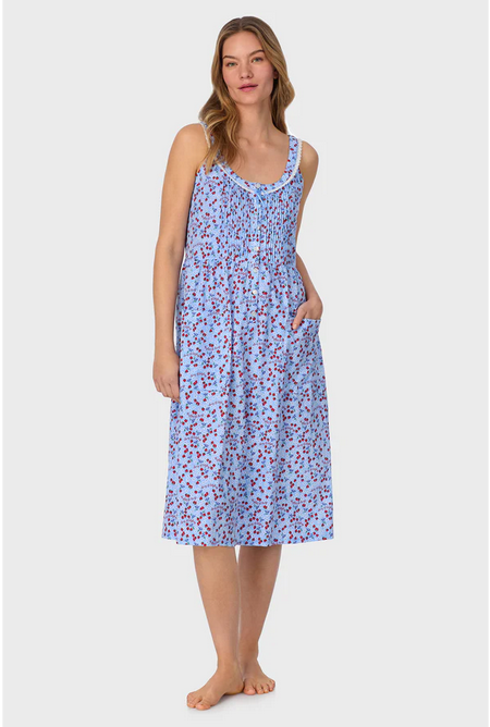 Lanz of Salzburg Women's Blue Skies & Berries Cotton Knit Sundress
