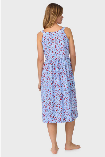 Lanz of Salzburg Women's Blue Skies & Berries Cotton Knit Sundress