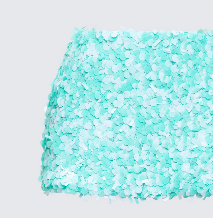 Finesse Twila Shell Sequin Mini Skirt