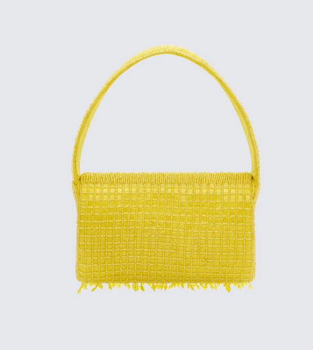 Finesse Nyxara Green Beaded Fringe Bag
