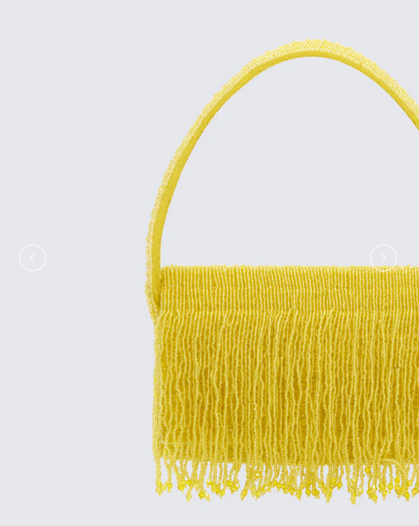Finesse Nyxara Green Beaded Fringe Bag