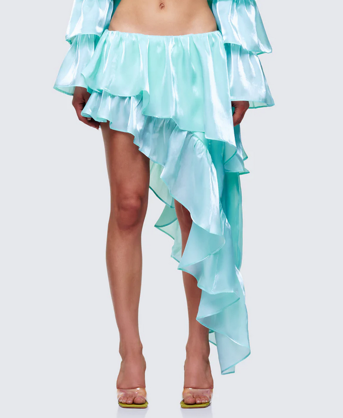 Finesse Skipper Ruffle Asymmetrical Skirt