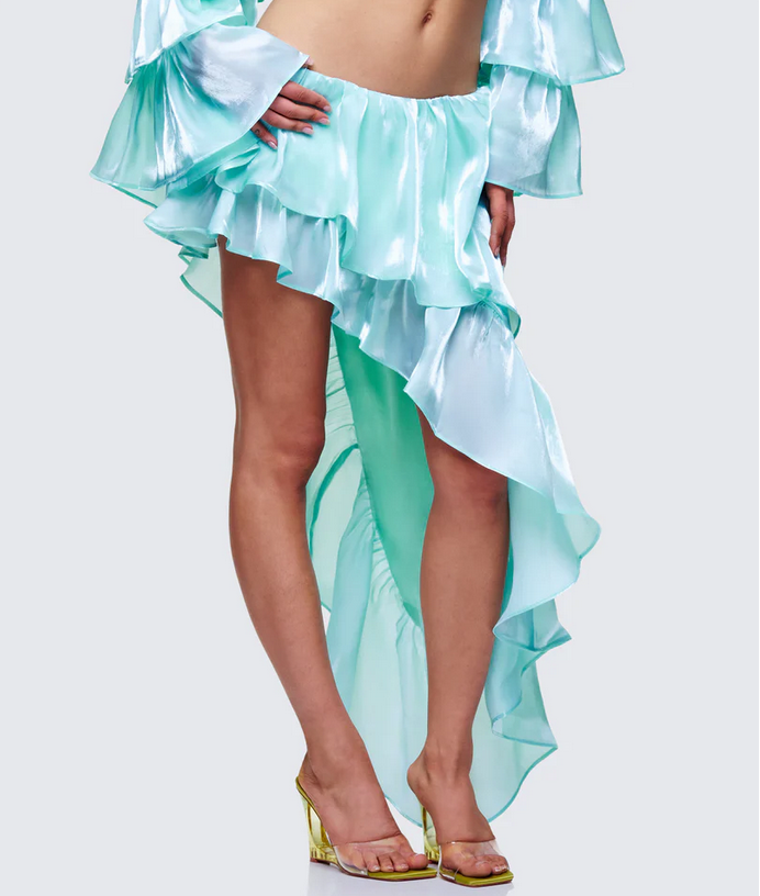 Finesse Skipper Ruffle Asymmetrical Skirt