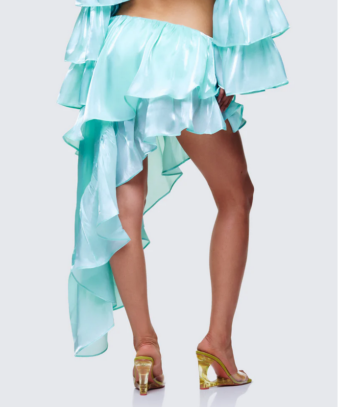 Finesse Skipper Ruffle Asymmetrical Skirt