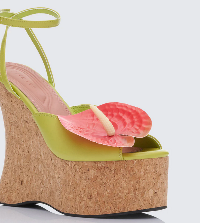 Finesse Rima Lime Tropical Cork Wedges