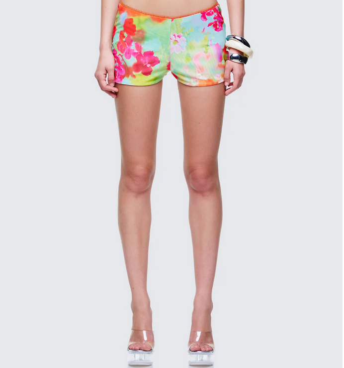 Finesse Eira Multi Printed Mesh Micro Shorts