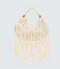 Finesse Mona Ivory Embellished Chandelier Bag
