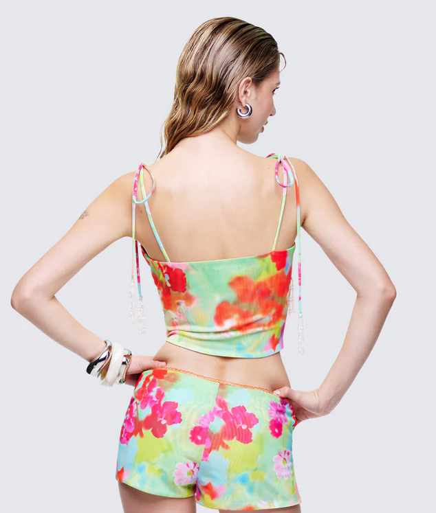 Finesse Eira Multi Print Embellished Cami Top