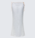 Finesse Arielle Cream Crochet Gathered Maxi Skirt