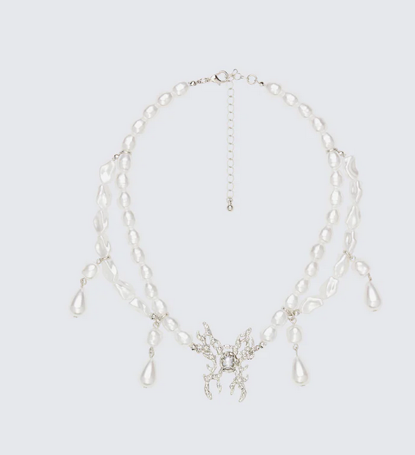 Finesse Zanele Ivory Pearl Molten Necklace