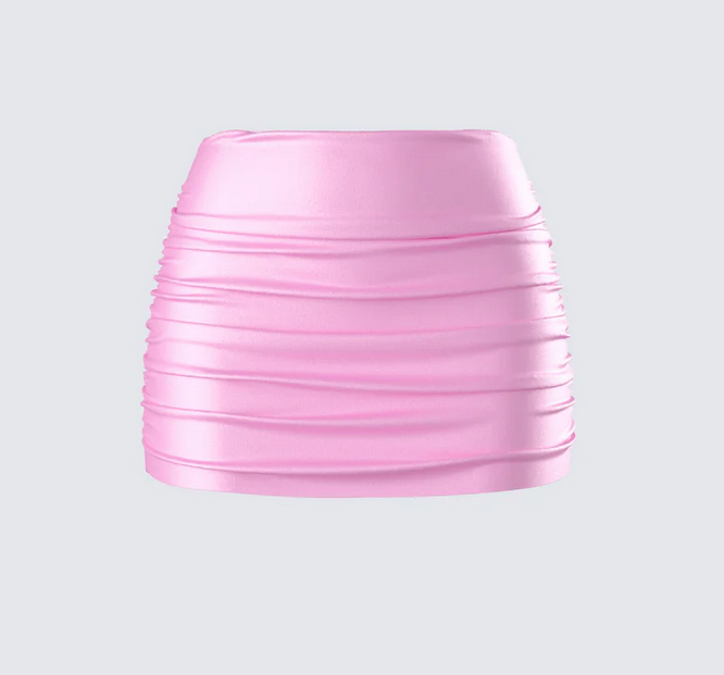 Finesse Rivi Satin Micro Mini Skirt