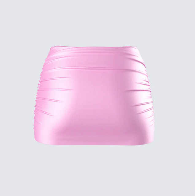 Finesse Rivi Satin Micro Mini Skirt