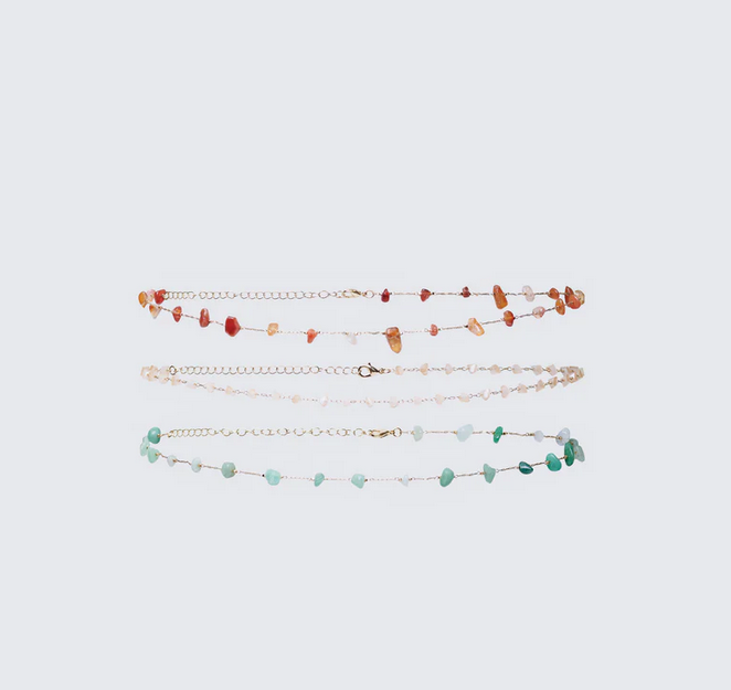 Finesse Alana Gold Stone Belly Chain Set