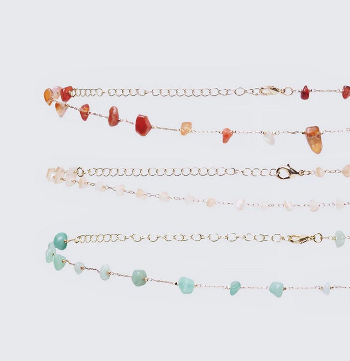 Finesse Alana Gold Stone Belly Chain Set