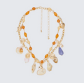 Finesse Chantara Gold MultI Shell Charm Necklace