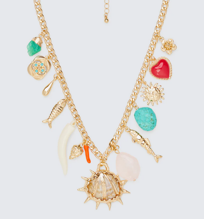 Finesse Eyelis Gold Summer Charm Necklace