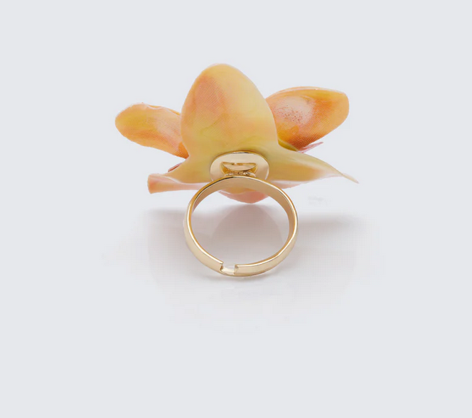 Finesse Sabine Amber True Orchid Adjustable Ring