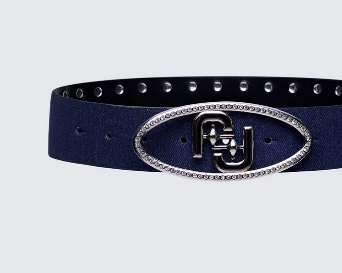Finesse Fidelia Blue Denim Finesse Icon Plate Diamonte Belt