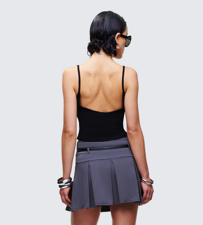 Finesse Keykie Rib U Neck Crop Cami Top