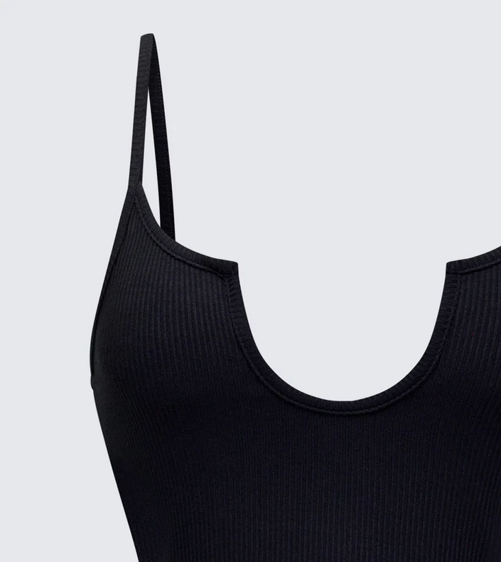 Finesse Keykie Rib U Neck Crop Cami Top
