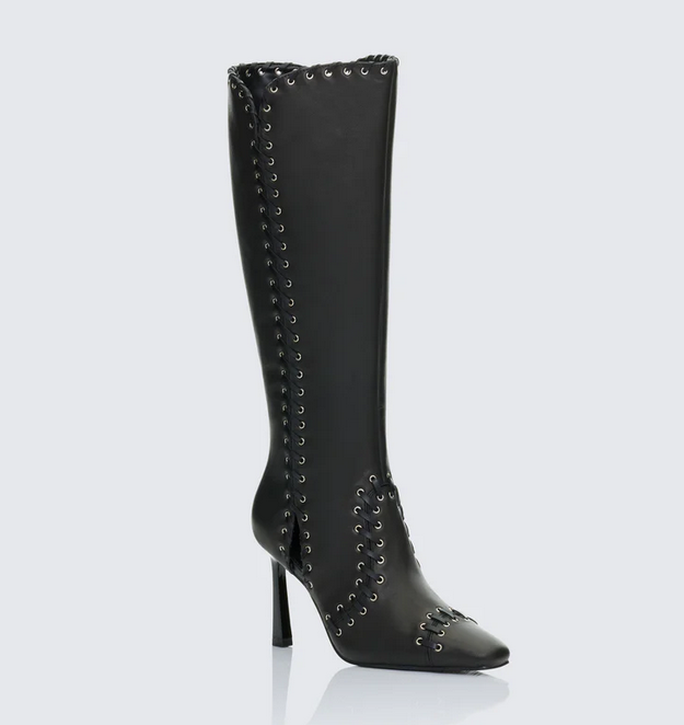 Finesse Shanaya Real Leather Whip Stitch Boot