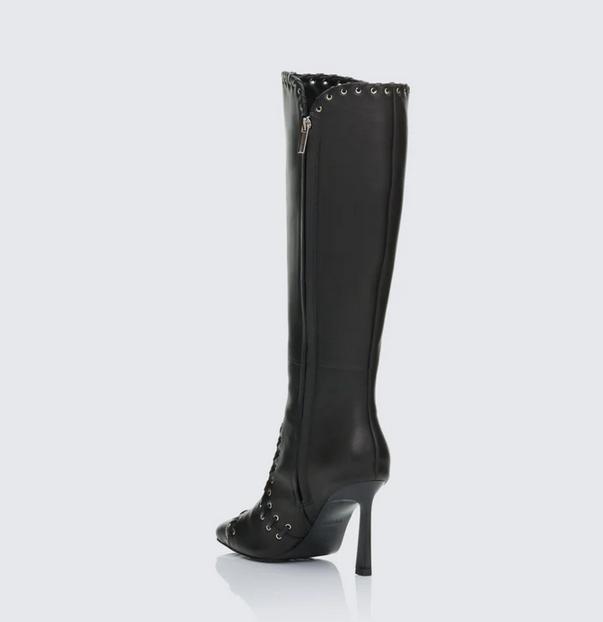 Finesse Shanaya Real Leather Whip Stitch Boot