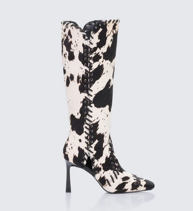 Finesse Shanaya Real Leather Whip Stitch Boot
