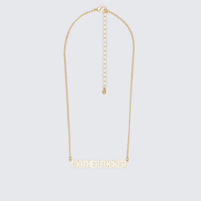 Finesse Angelica Gold 'MOFO' Necklace