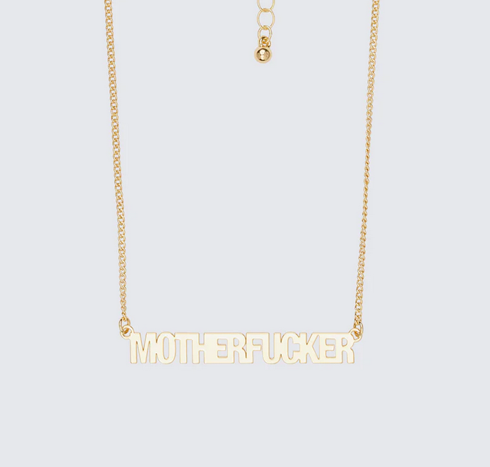 Finesse Angelica Gold 'MOFO' Necklace