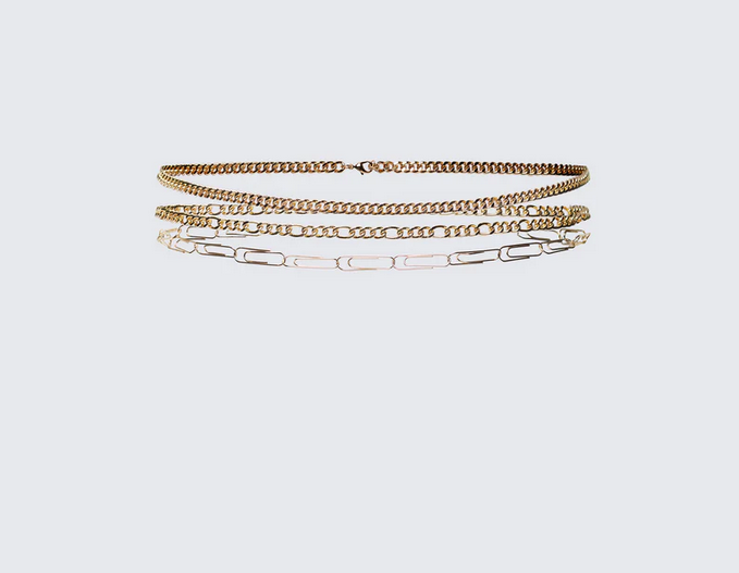 Finesse Evianne Gold Belly Chain 3 Pack