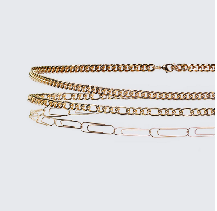 Finesse Evianne Gold Belly Chain 3 Pack