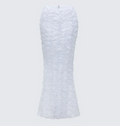 Finesse Ambrose White 3D Flower Maxi Skirt