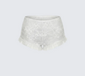 Finesse Flossie Ivory Lace Ruffle Mini Short