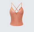 Finesse Teenay Gold Plunge Neck Strappy Cami