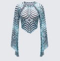 Finesse Ophelia Multi Mesh Extreme Sleeve Top