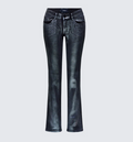 Finesse Averi Black Denim Foil Graphic Jeans