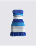 Finesse Rania Blue Sweater Mini Dress