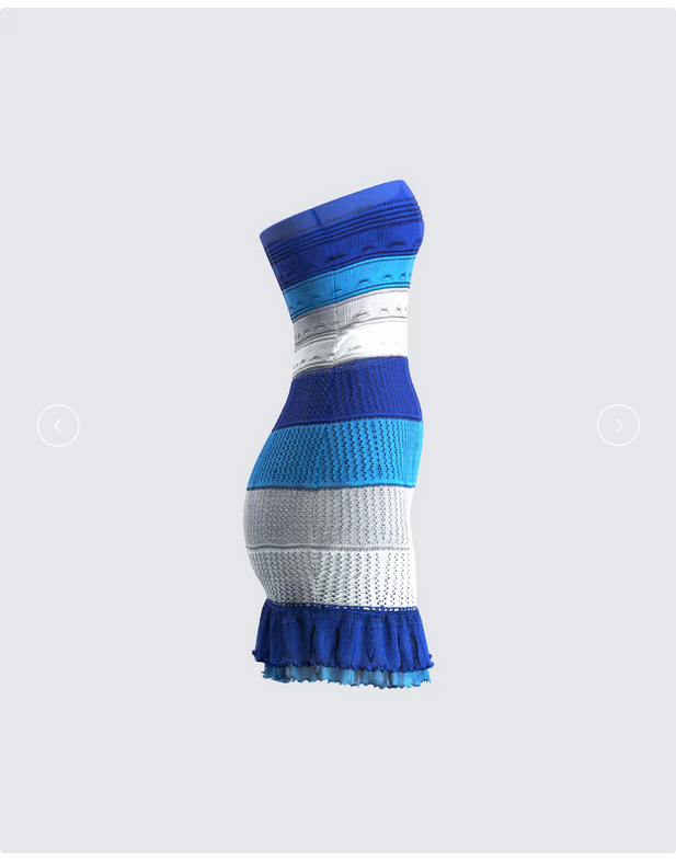 Finesse Rania Blue Sweater Mini Dress