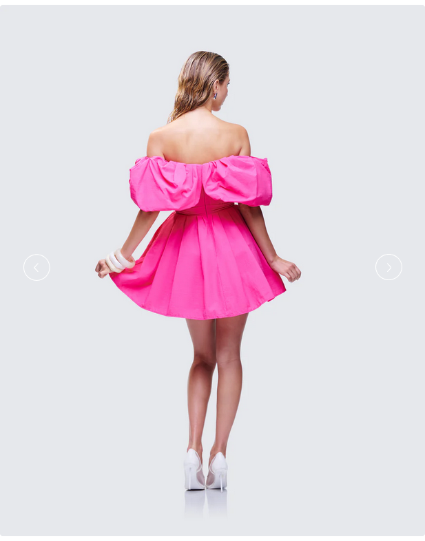 Finesse Rose Pink Corset Off Shoulder Mini Dress