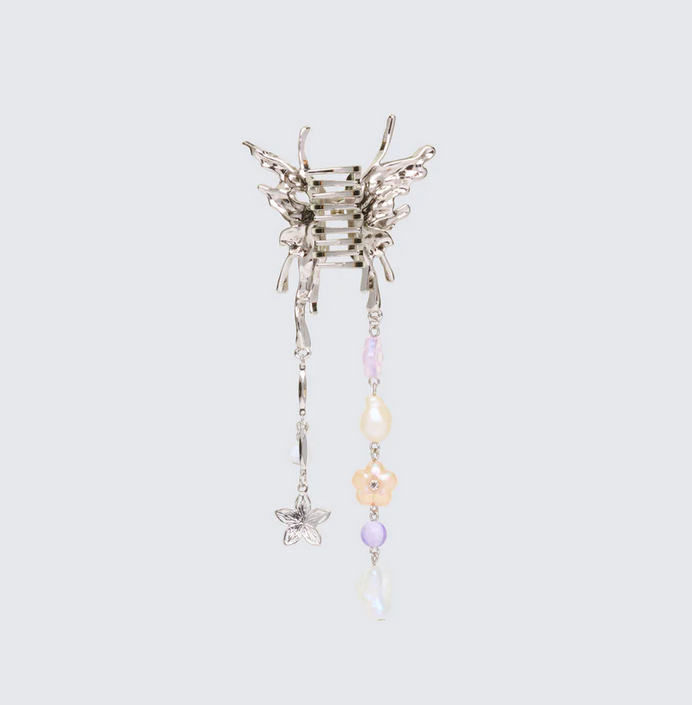 Finesse Ursa Silver Butterfly Hair Claw