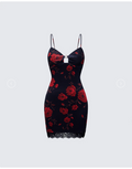 Finesse Thalla Multi Printed Mesh Mini Dress