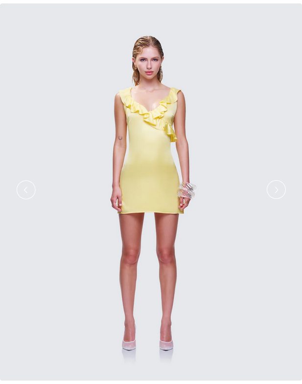 Finesse Matilda Yellow Mini Dress