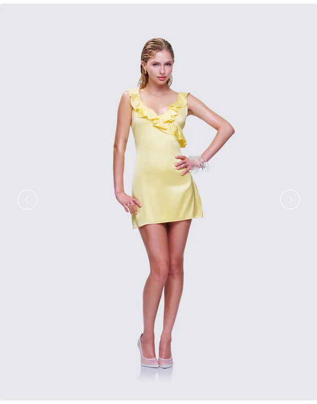 Finesse Matilda Yellow Mini Dress