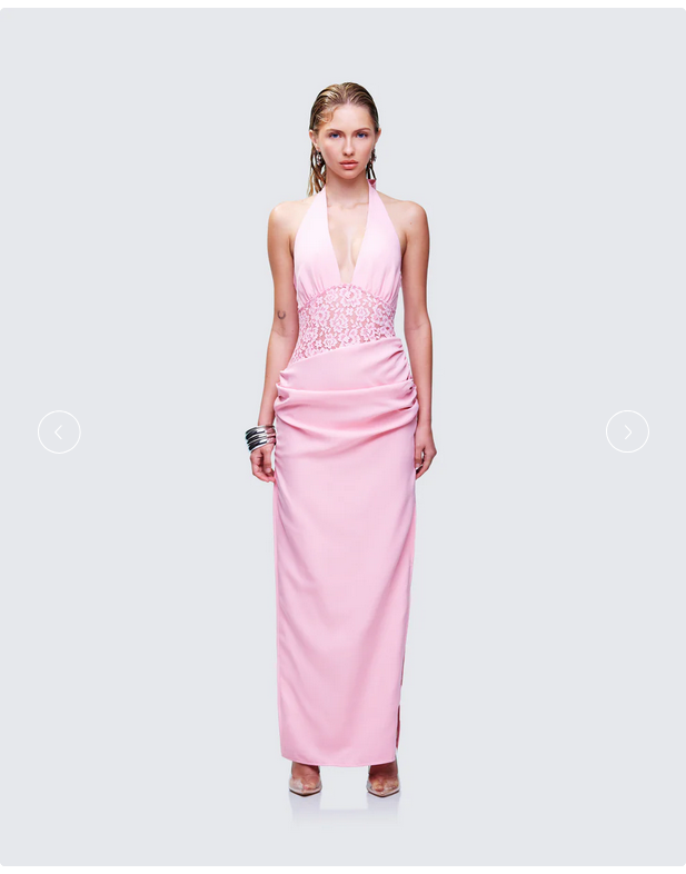 Finesse Lenora Lace Detail Maxi Dress