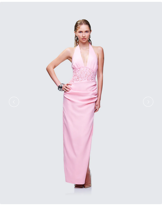 Finesse Lenora Lace Detail Maxi Dress