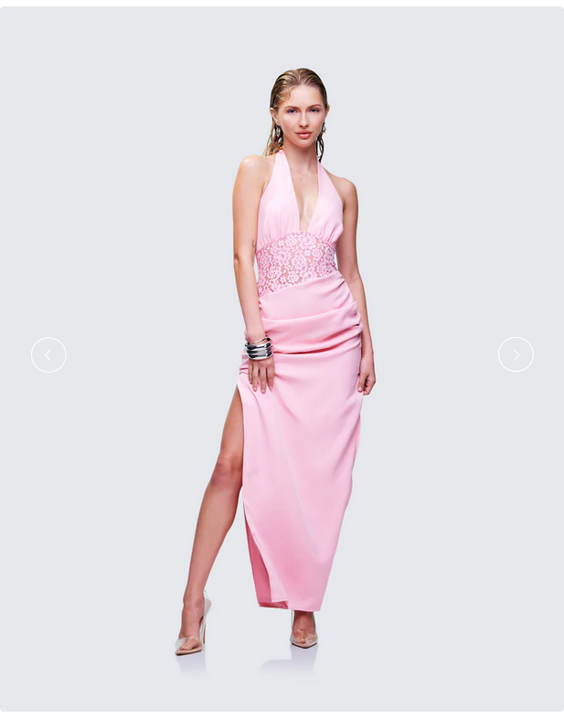 Finesse Lenora Lace Detail Maxi Dress