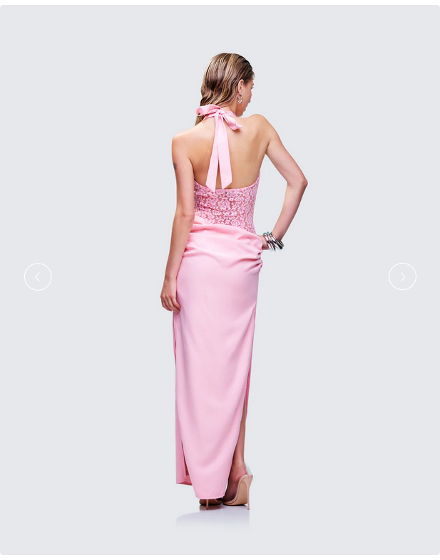 Finesse Lenora Lace Detail Maxi Dress