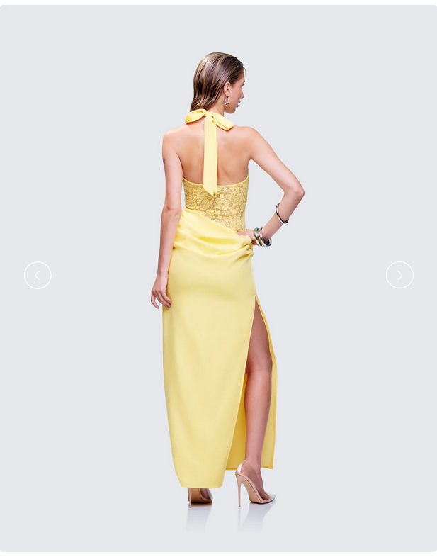 Finesse Lenora Lace Detail Maxi Dress