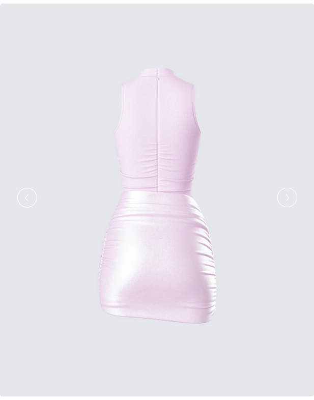 Finesse Lindsey Pink Wrap Mini Dress