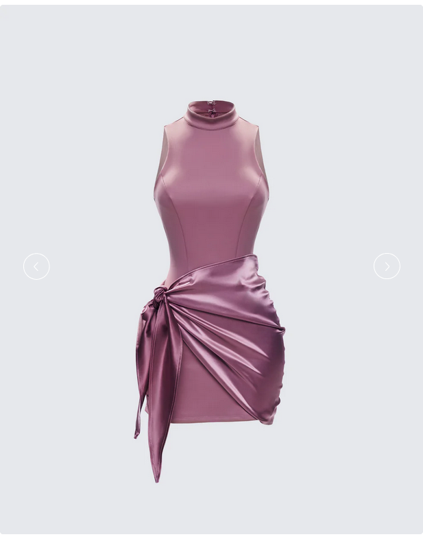 Finesse Lindsey Pink Wrap Mini Dress